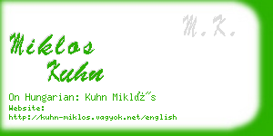 miklos kuhn business card